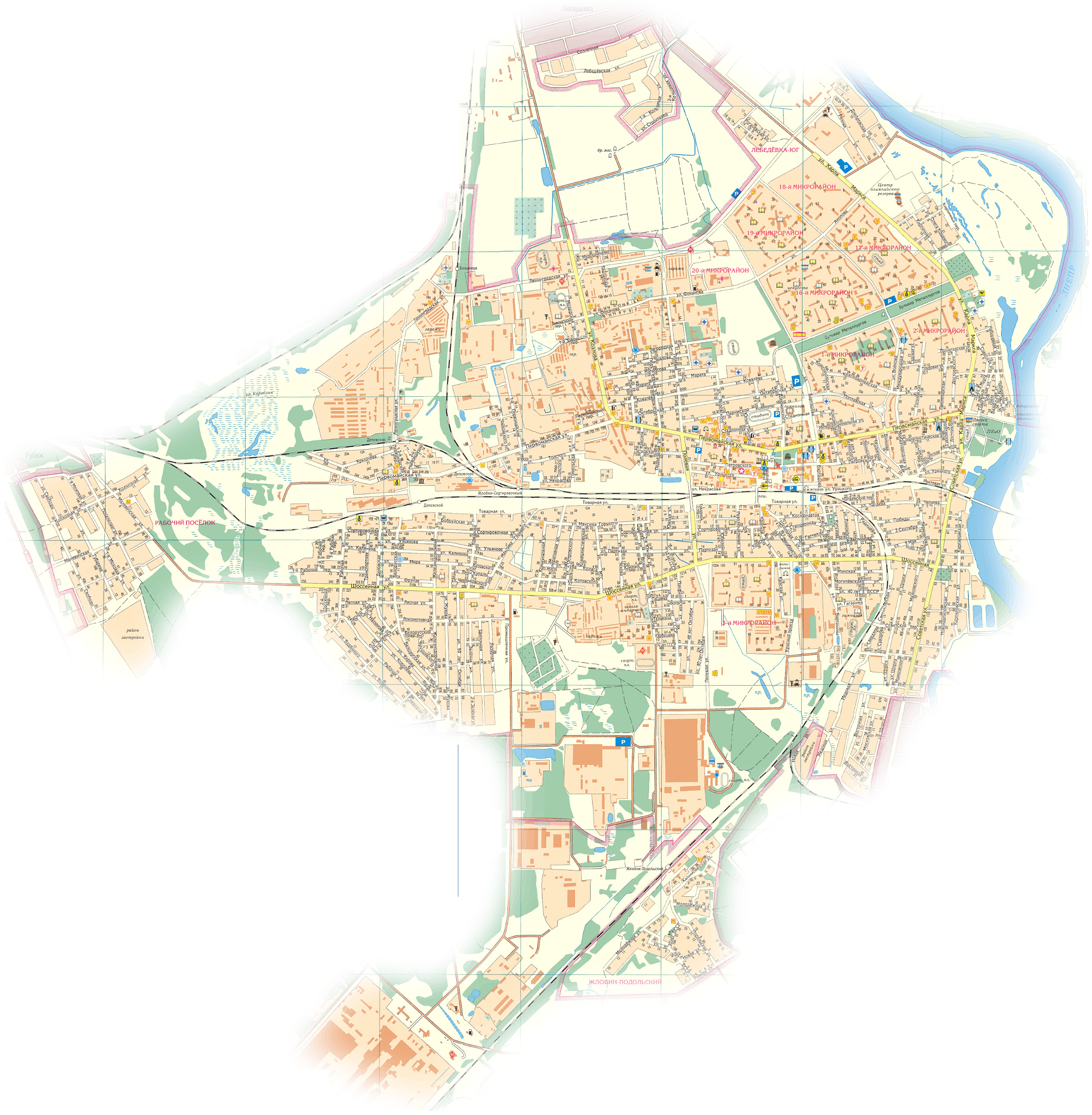 Карта Жлобина